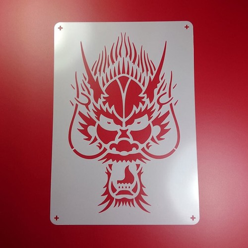 Schablone asia dragonhead - a4,