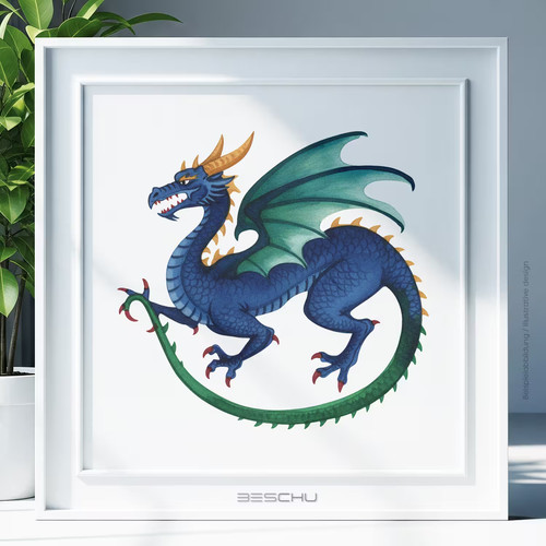 Drache fabelwesen schablone - drache,