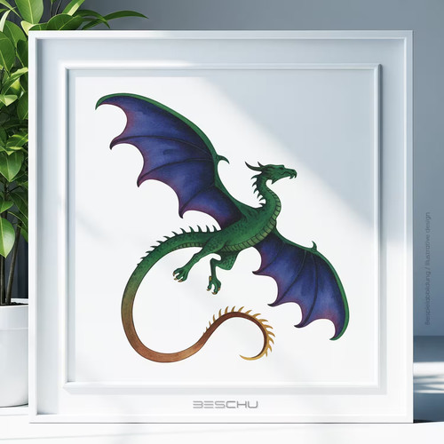 Drache fabelwesen schablone - drache,