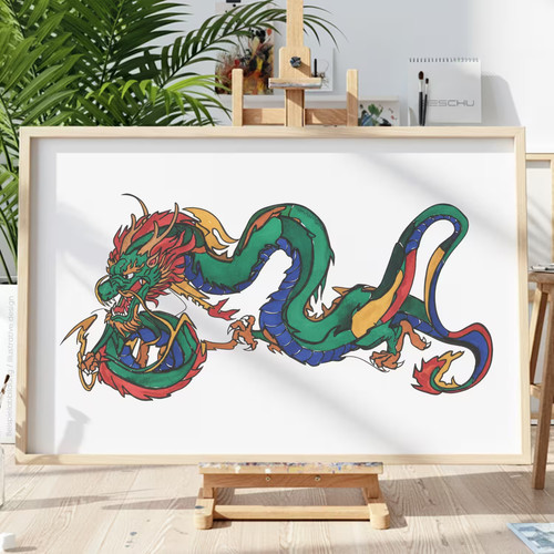 Drache fabelwesen schablone - drache,