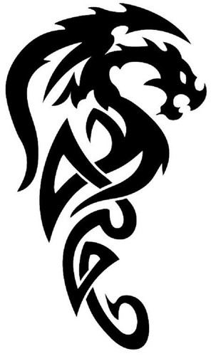 Keltischer drache schablone - keltischer,