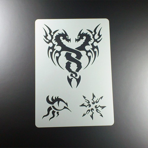 Schablone dragon tattoo - a4,