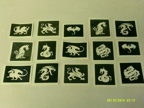 Drache themen schablonen - x,