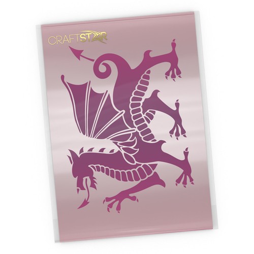 Welsh dragon schablone - welsh,