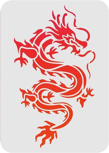 Drachen schablone 7x21cm - drachen,